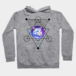 Sacred Geometry Galaxy Cat Hoodie